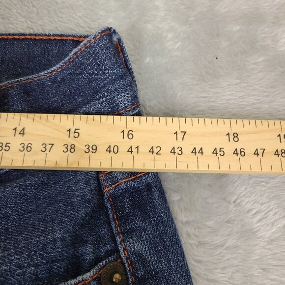 Vintage Don Ed Hardy Skull & Roses Embroidered Baggy Dark Denim Jeans Mens 32X34 - Picture 5 of 11